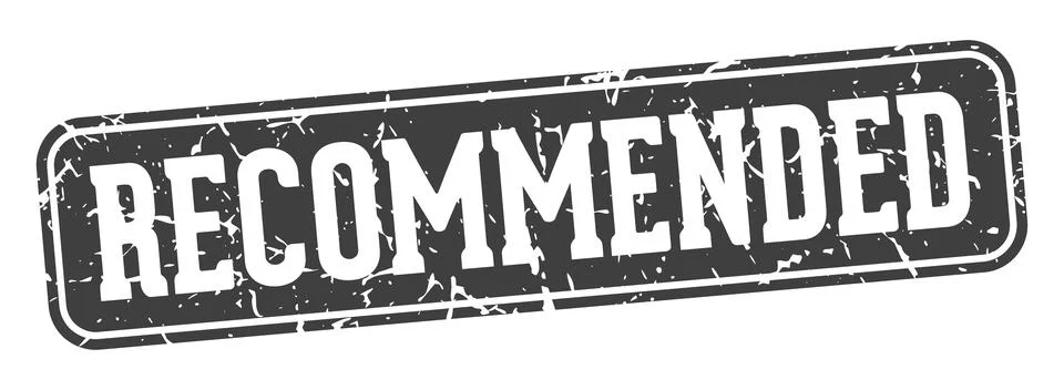 Recommended rectangular sign. recommended stamp Stock Illustration