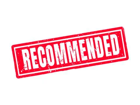 Recommended red stamp style Stock Illustration