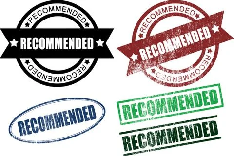 Recommended Rubber Stamps (Vector) Stock Illustration