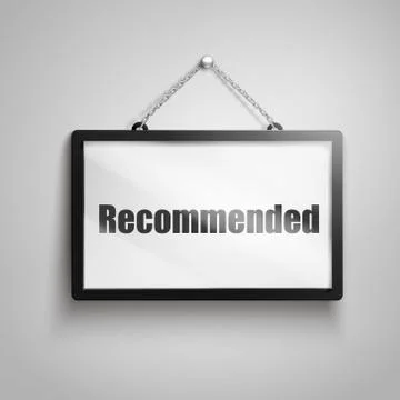 Recommended text sign Stock Illustration