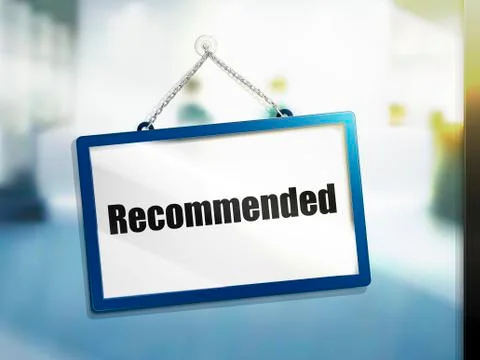 Recommended text sign Stock Illustration