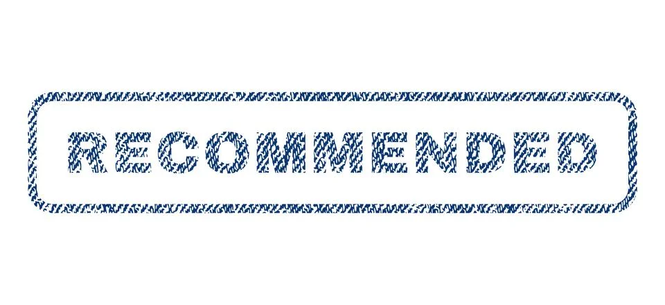 Recommended Textile Stamp Stock Illustration