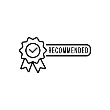 Recommended thin line icon. Isolated on white background. Stock Illustration