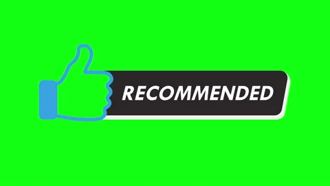 Recommended Thumb Up Green Screen Lower Third Video Element Video stock 207851251