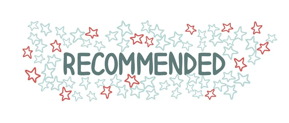 Recommended vector badge Illustrazione stock