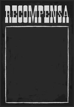 Recompensa, Reward poster Spanish text template. Stock Illustration