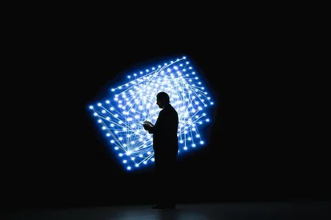 Reconfiguring AI model, tablet and engineer boosting machine learning efficiency 写真素材