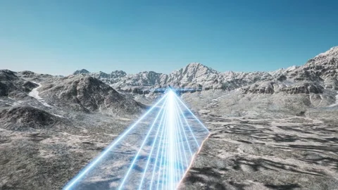 Reconnaissance drones conduct mapping and scanning of terrain and mountains 库存影片 313817106