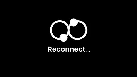 Reconnect loading icon featuring infinity loop animation Stock Footage 334803245