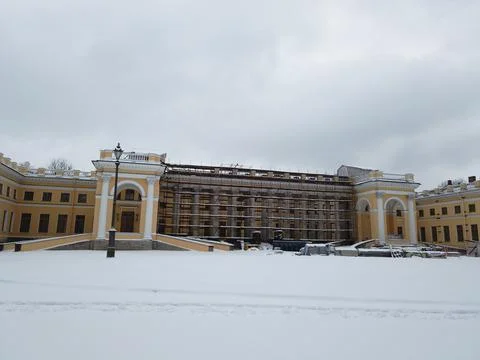 Reconstruction of the alexander palace Stock Photos