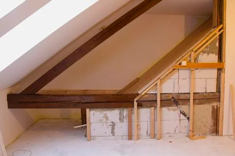 Reconstruction of the attic Stock Photos