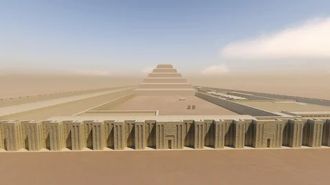 Reconstruction Djoser Step Pyramid Saqqa... | Stock Video | Pond5