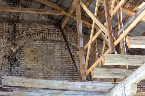 Reconstruction of the old building Stock Photos