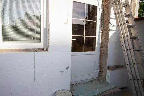 Reconstruction of the old house Stock Photos