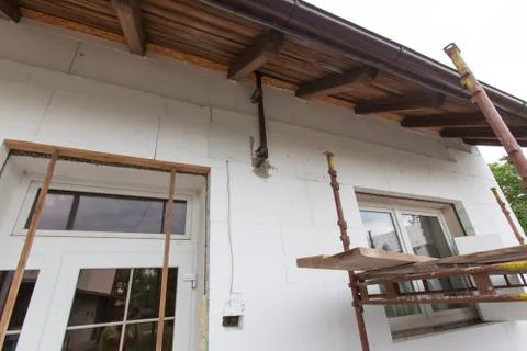 Reconstruction of the old house Stock Photos