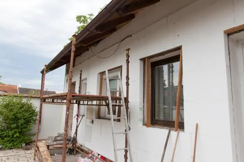 Reconstruction of the old house Stock Photos
