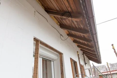 Reconstruction of the old house Foto stock