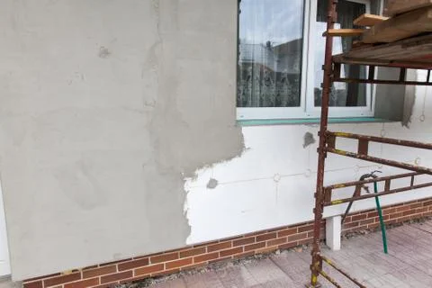Reconstruction of the old house Stock Photos