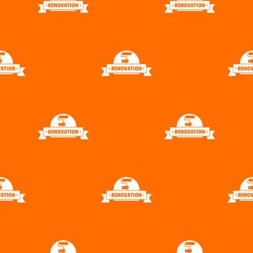 Reconstruction pattern orange Illustrazione stock