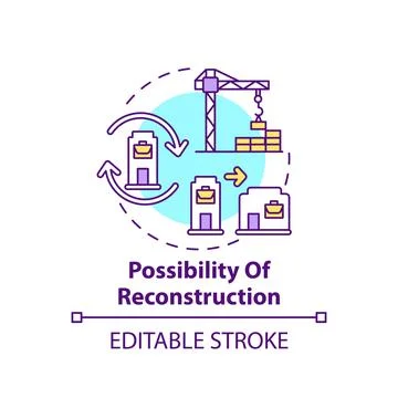 Reconstruction possibility concept icon Stock Illustration