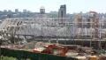 Reconstruction of republican football stadium for EURO 2012 in Kiev, Ukraine HD Footage