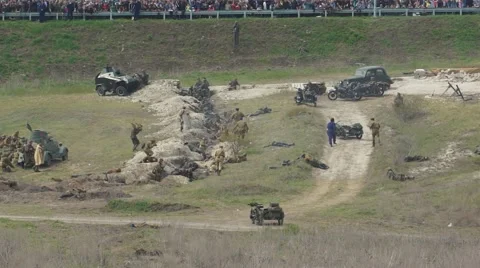 Reconstruction of the second world war. Episode12a. Stock Footage 55484064