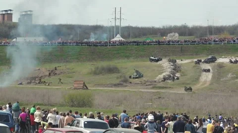 Reconstruction of the second world war.Episode 10 Stock Footage 55404607