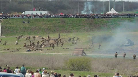 Reconstruction of the second world war.Episode 11 Stock Footage 55404566