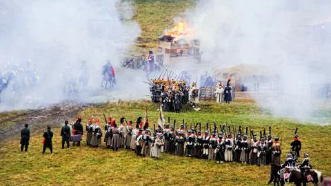 Reconstruction of the war of 1812 Stock Photos