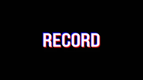Record. Animation of Text With Glitch Effect Stock Footage 120296163