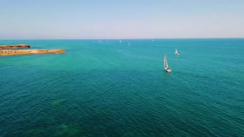 Record boats in the sea Stock-Footage 193950165