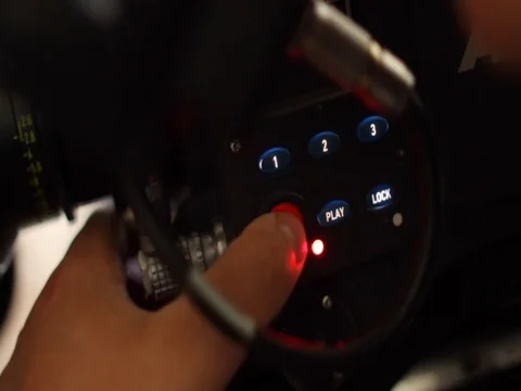 Record button on the camcorder Stock Footage 71996176