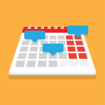 Record in the calendar with reminders Stock Illustration