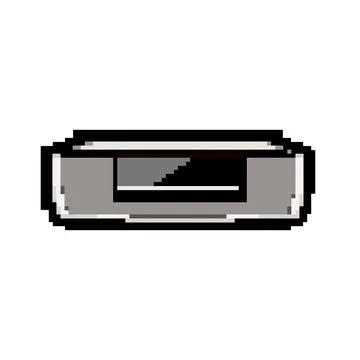 Record cd player game pixel art vector illustration Stock Illustration