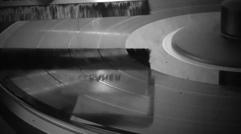 Record Cleaning With Retro Effect Stock Footage 34135913
