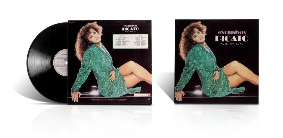 This record compilation consists two discs of popular hits in Mexico in 1984 库存照片