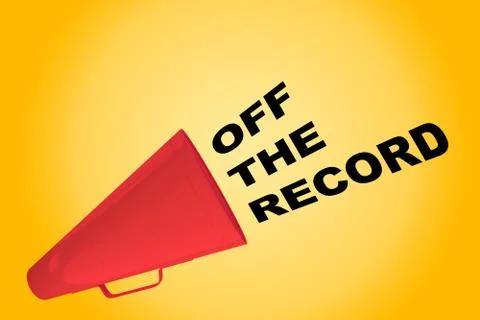 Off the Record concept Stock-Illustration