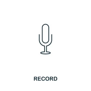 Record creative icon. Simple element illustration. Record concept symbol design Stock-Illustration