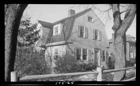 RECORD DATE NOT STATED 25 Fair Oaks Park , Houses. Needham Building Collec... Fotos de archivo