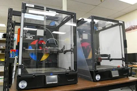 RECORD DATE NOT STATED 3D printers sit in the Spark Cell office for Airmen... Stock Photos