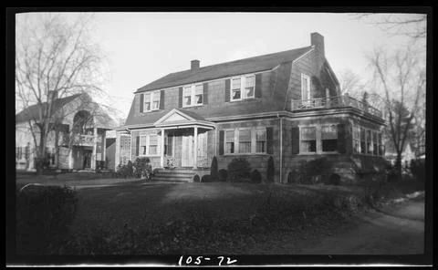 RECORD DATE NOT STATED 72 Fair Oaks Park , Houses. Needham Building Collec... Fotos de archivo