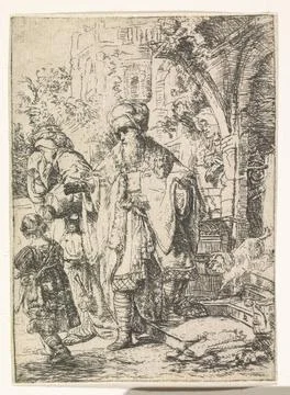 RECORD DATE NOT STATED  Abraham Verwoot Hagar and IsmaÃ«l, monogram miss R. Stock Photos