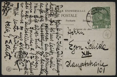 RECORD DATE NOT STATED  Adele Harms (Verfasser in) Postcard of Adele and E... Stock-Fotos