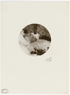 RECORD DATE NOT STATED  Adele Hugo Girl on her deathbed. Adele Hugo, April... Stock-Fotos