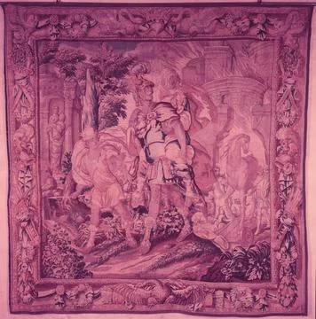 RECORD DATE NOT STATED  Aeneas leaves Troy carrying his father Anchises an... Foto stock