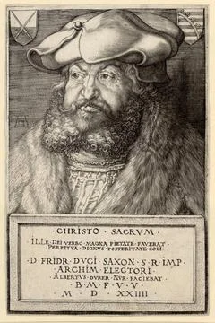RECORD DATE NOT STATED  Albrecht Dürer Frederick the Wise, Elector of Saxo.. Stock Photos