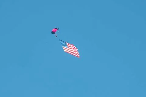 RECORD DATE NOT STATED All female skydiving team, the Misty Blues, present... Foto stock