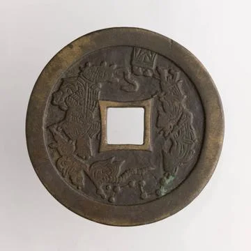 RECORD DATE NOT STATED  Amulet. Copper alloy, China, Song dynasty. Paris, ... 스톡 사진