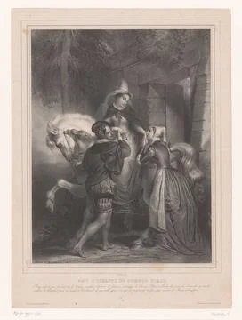 RECORD DATE NOT STATED  Amy Robsart escaped from Cumnor Place, Achille Dev... Foto stock