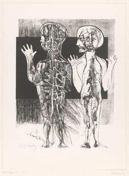 RECORD DATE NOT STATED  Anatomically displayed figures, Aat Verhoog, c. 19... Foto stock